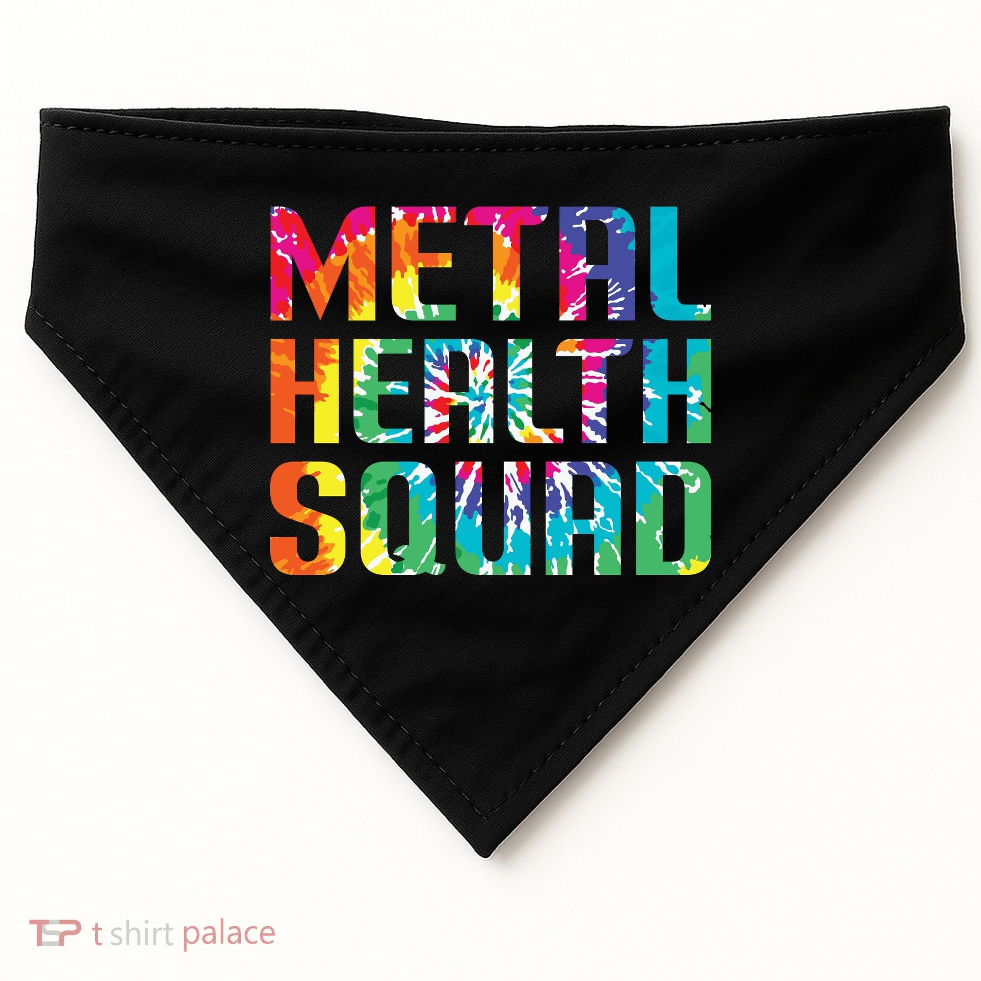 Mental Health Squad Tie Dye USA-Made Doggie Bandana