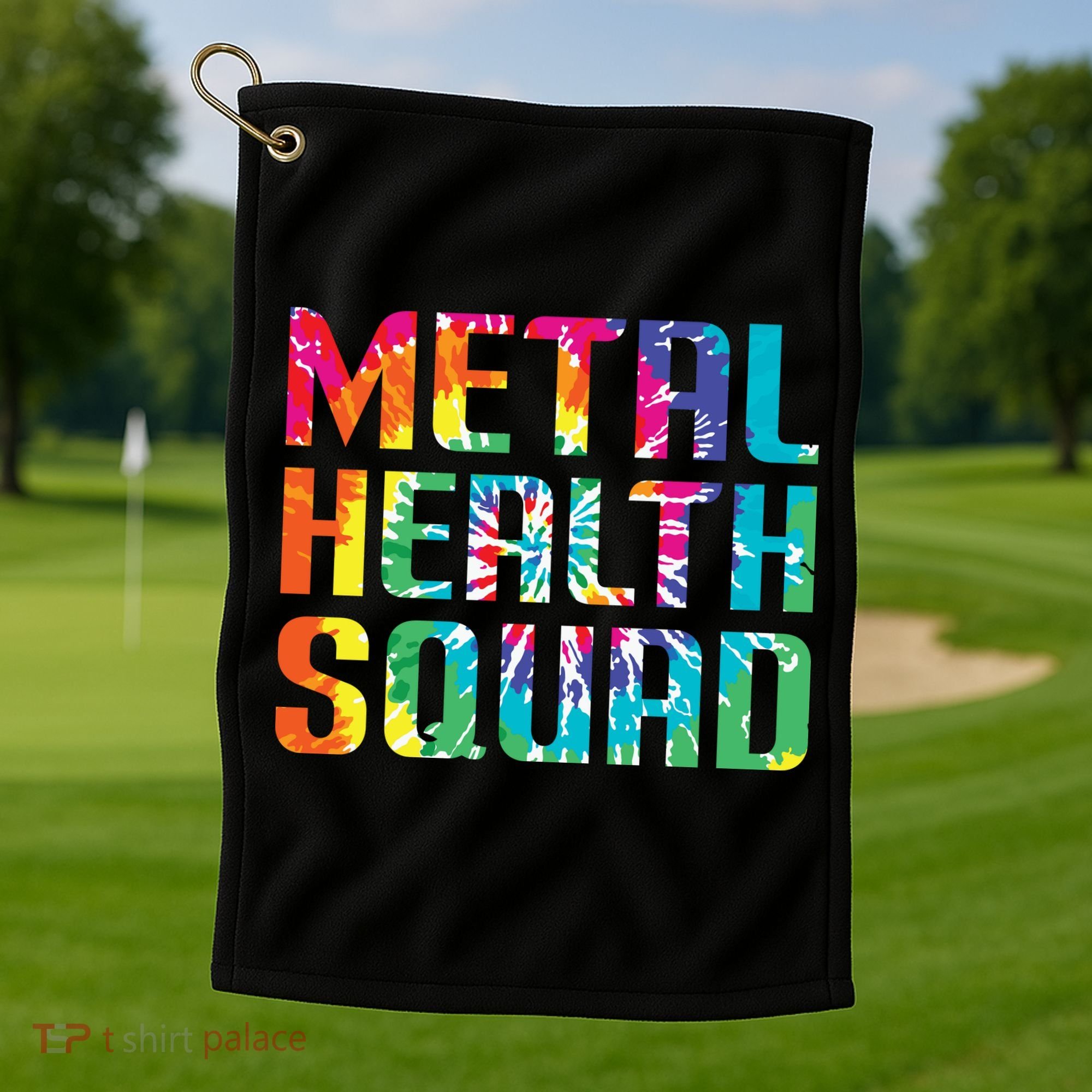 Mental Health Squad Tie Dye Golf Towel