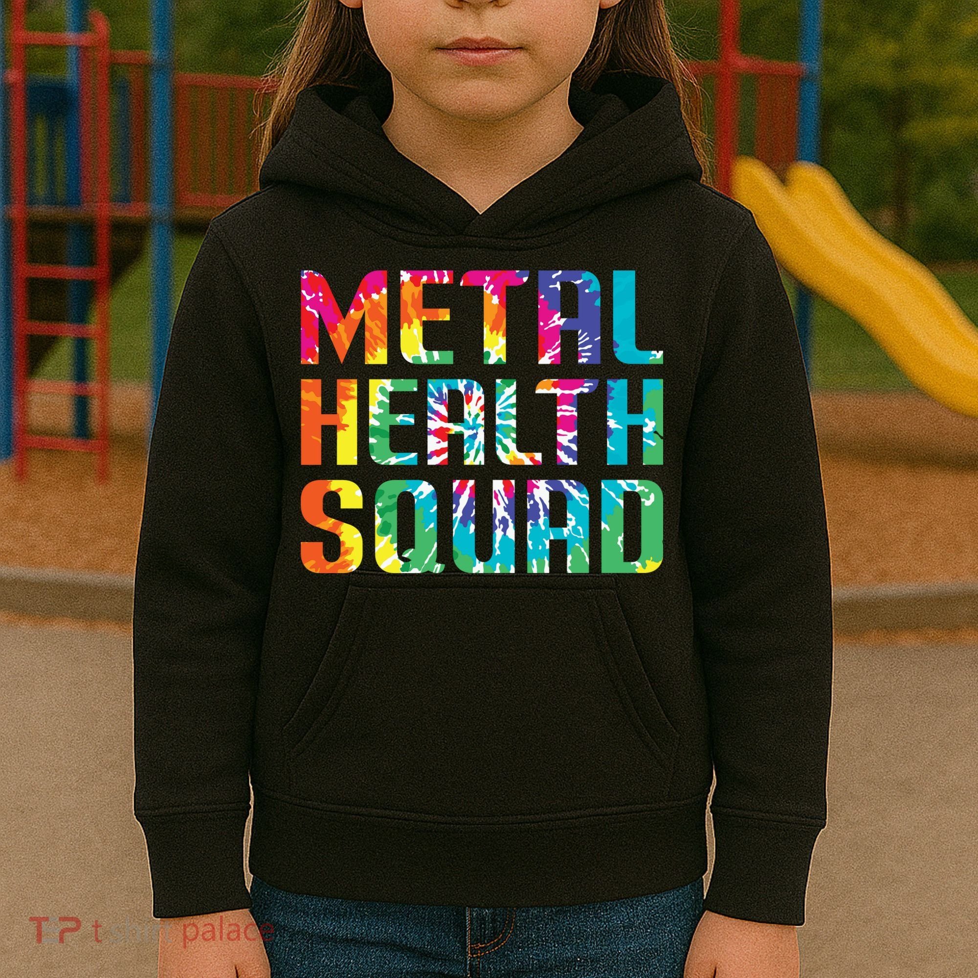 Mental Health Squad Tie Dye Kids Hoodie