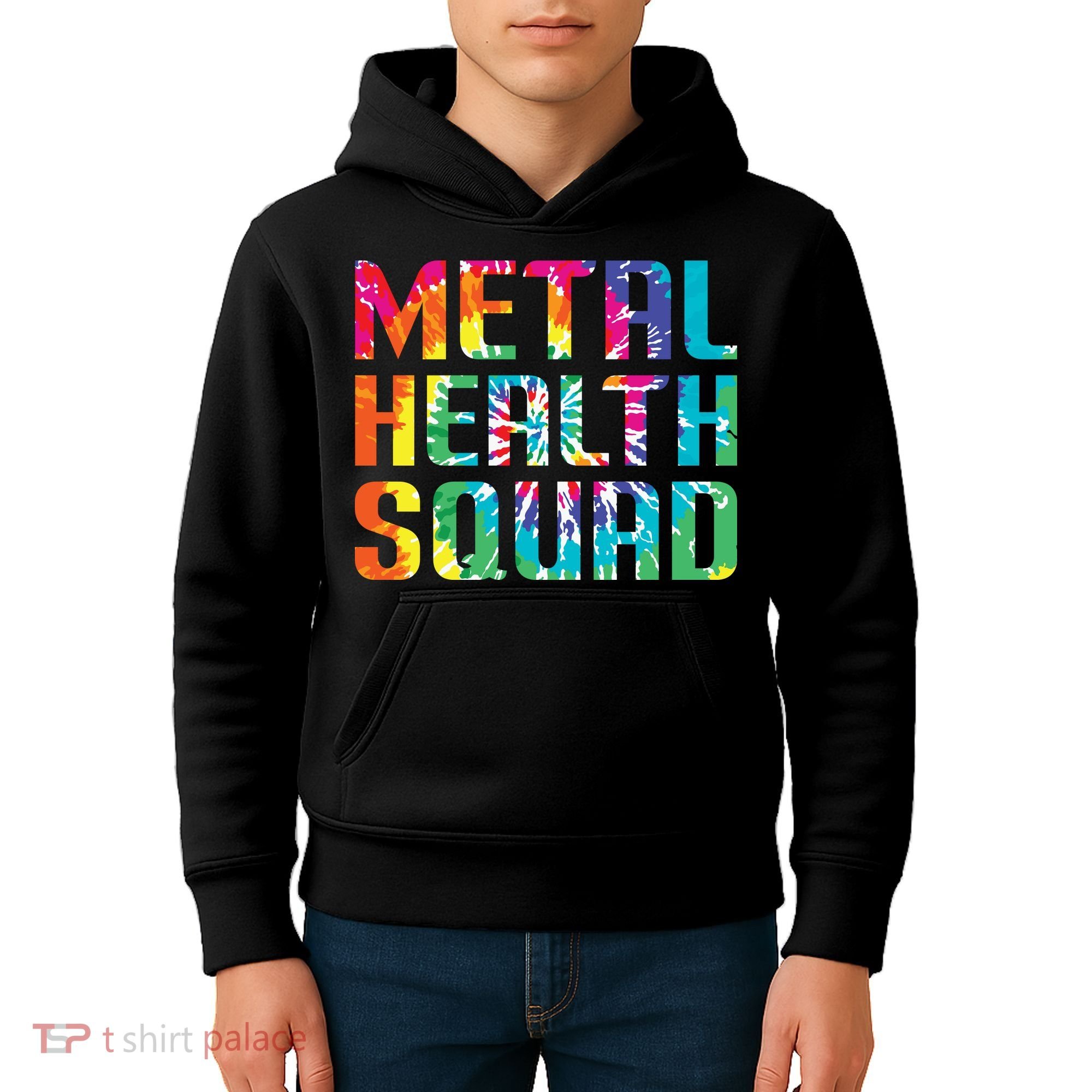 Mental Health Squad Tie Dye Kids Hoodie