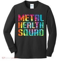 Mental Health Squad Tie Dye Kids Long Sleeve Shirt thumb 0