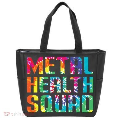 Mental Health Squad Tie Dye Tote Bag