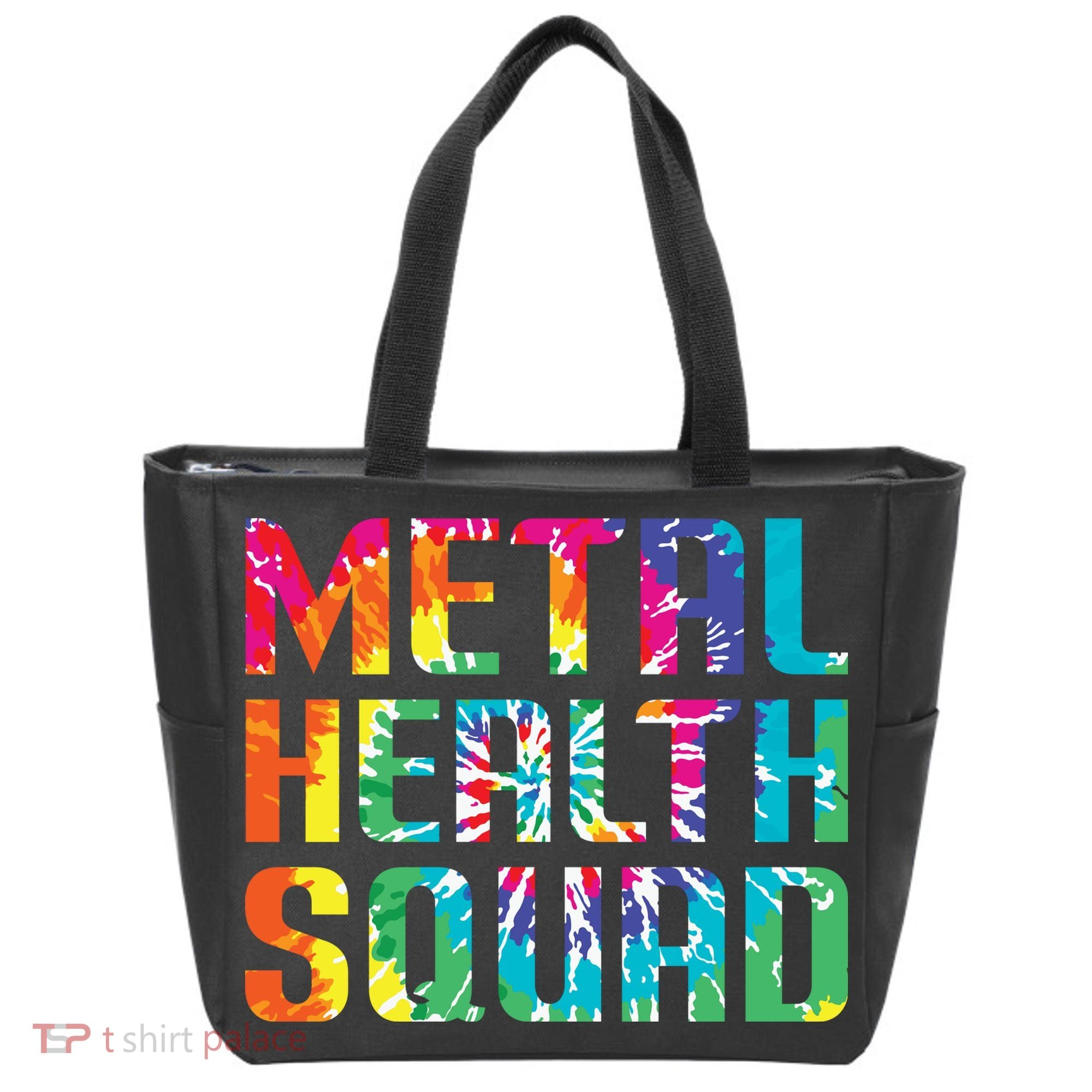 Mental Health Squad Tie Dye Tote Bag