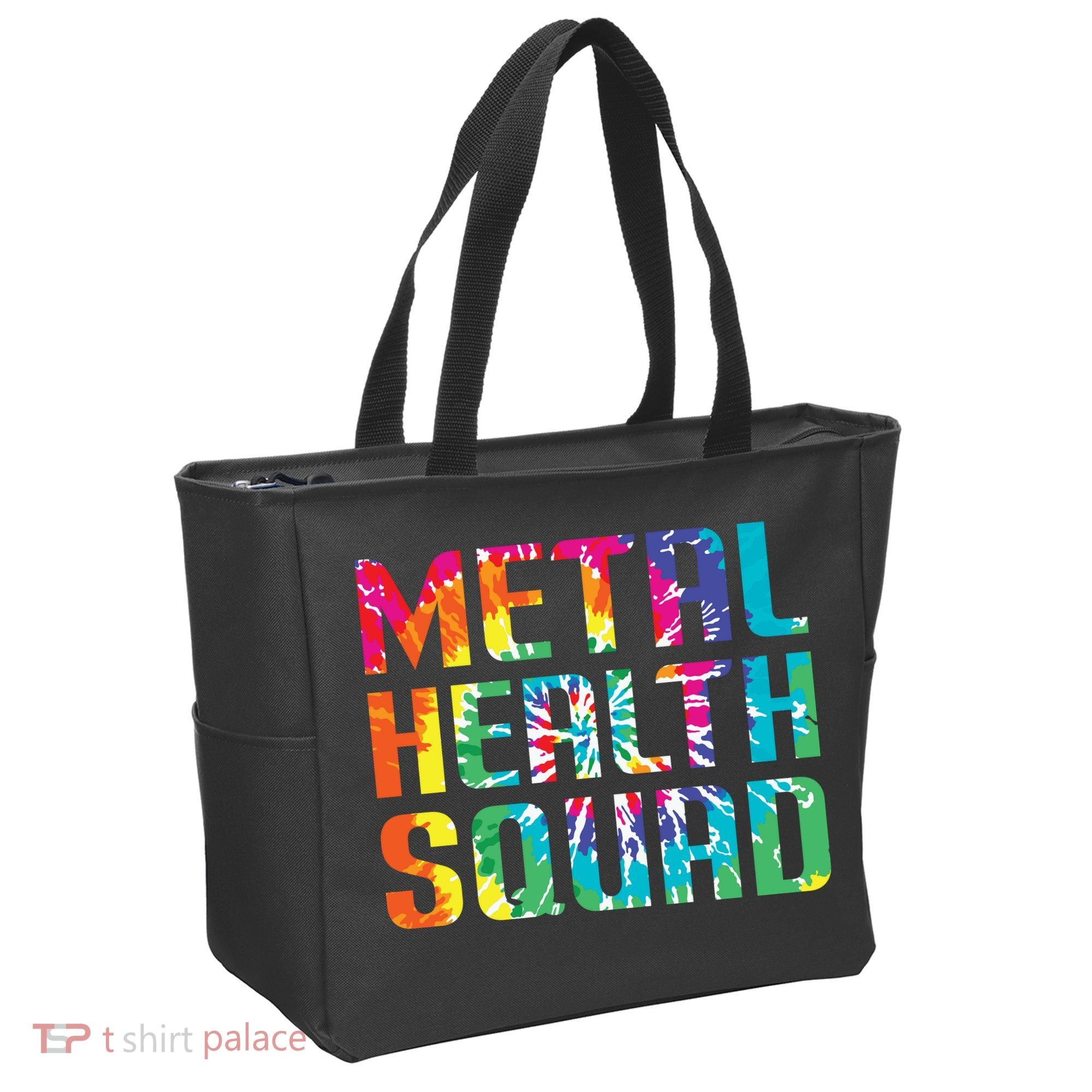 Mental Health Squad Tie Dye Tote Bag