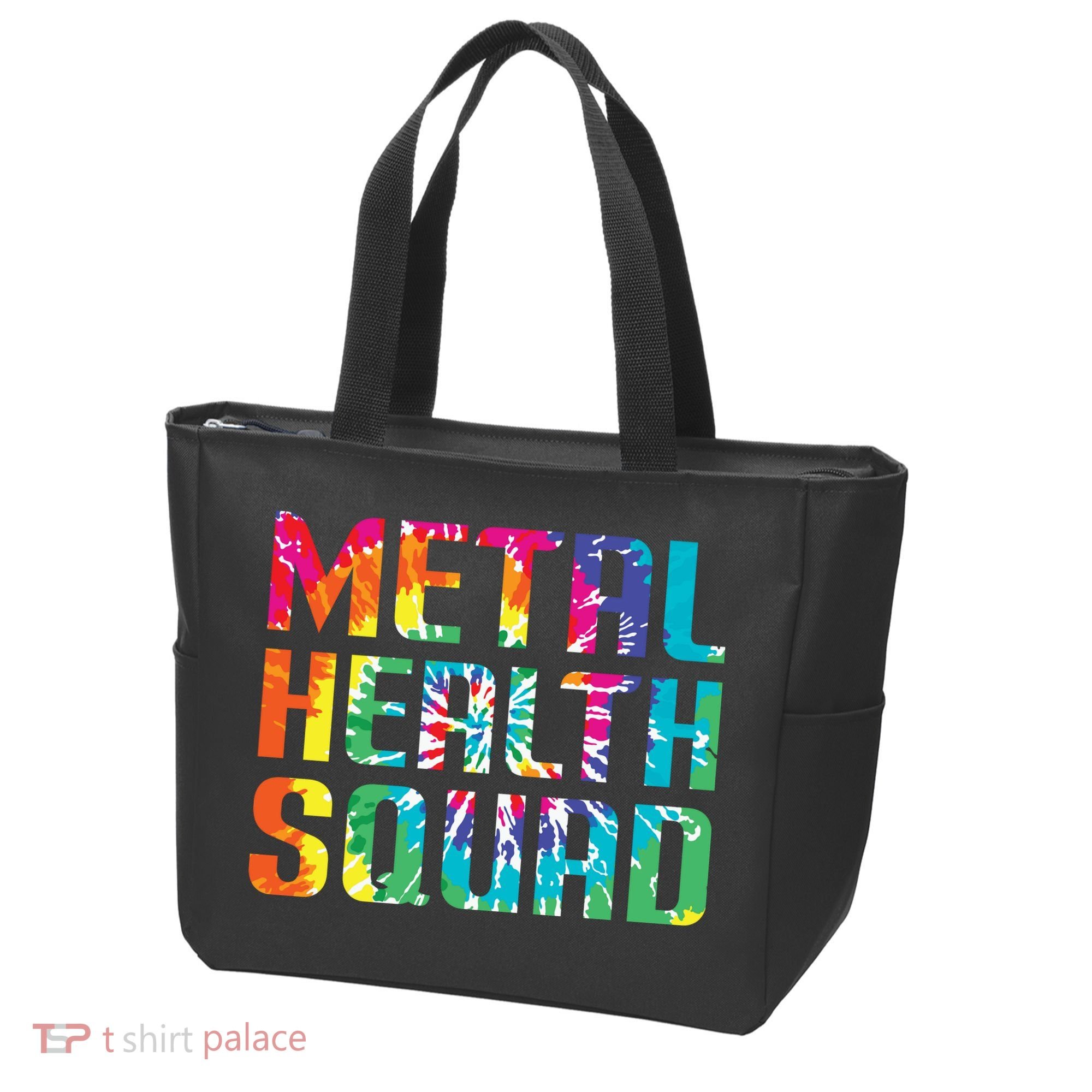 Mental Health Squad Tie Dye Tote Bag