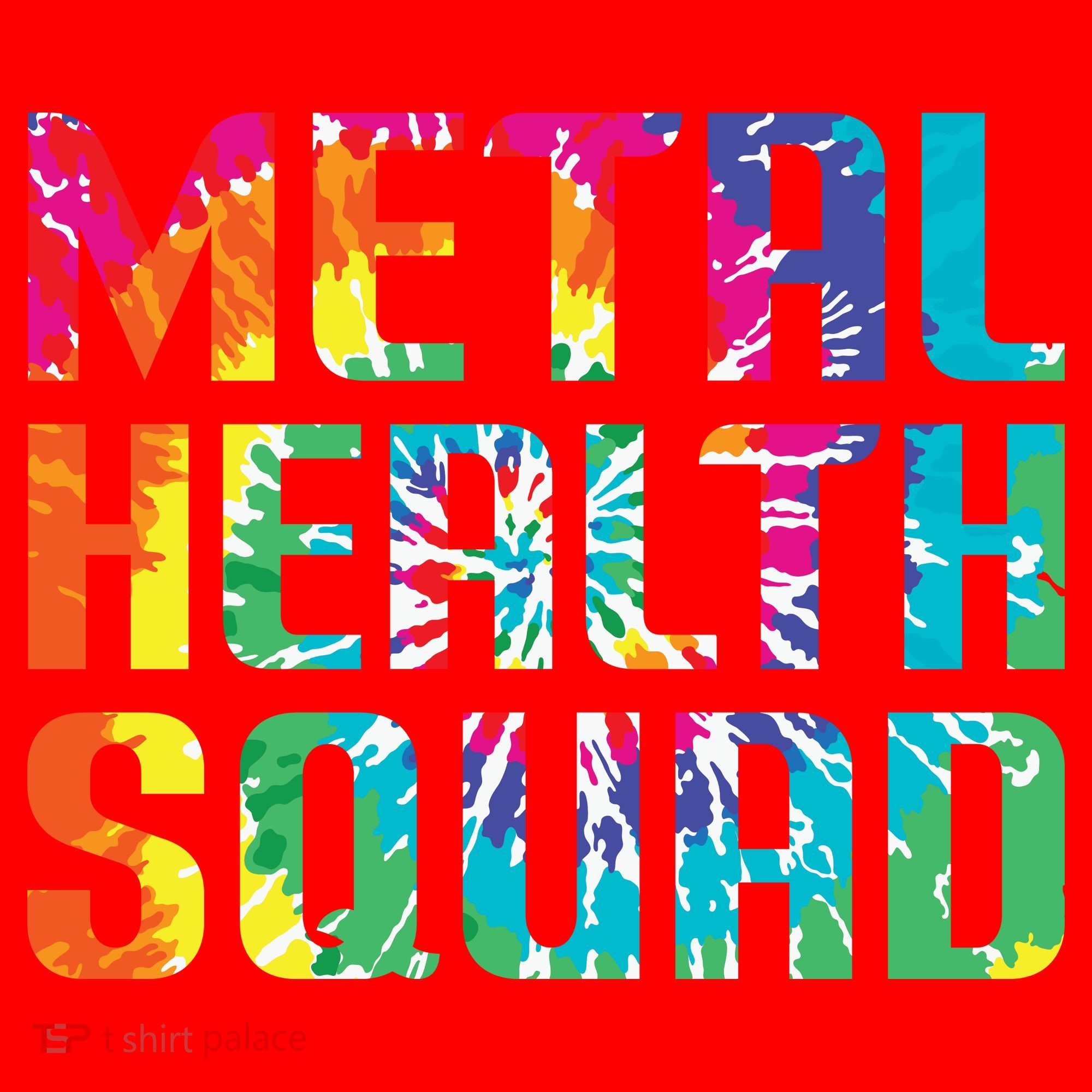 Mental Health Squad Tie Dye Santa Hat
