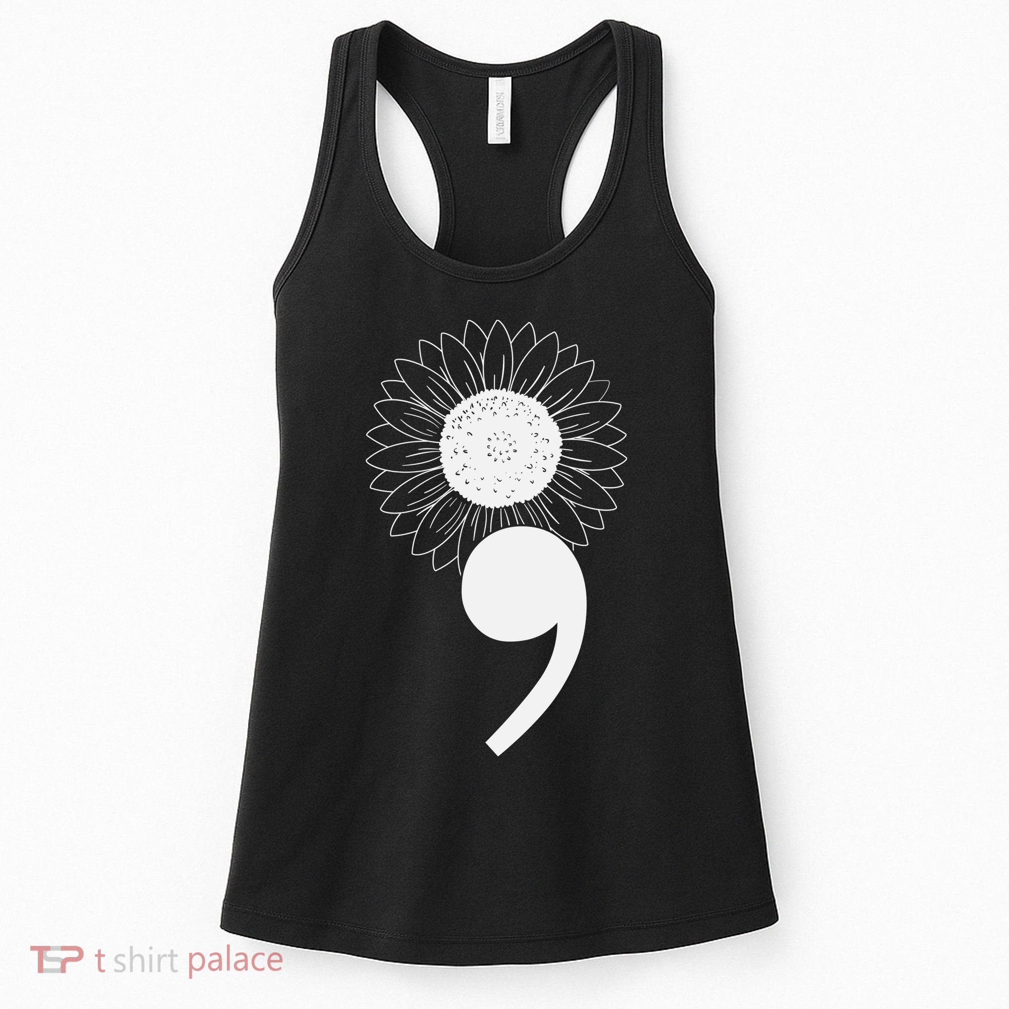 Mental Health Sunflower Semicolon Women's Tank Top