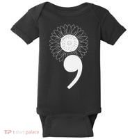Mental Health Sunflower Semicolon Baby Bodysuit thumb 0