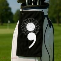 Mental Health Sunflower Semicolon Golf Towel thumb 2