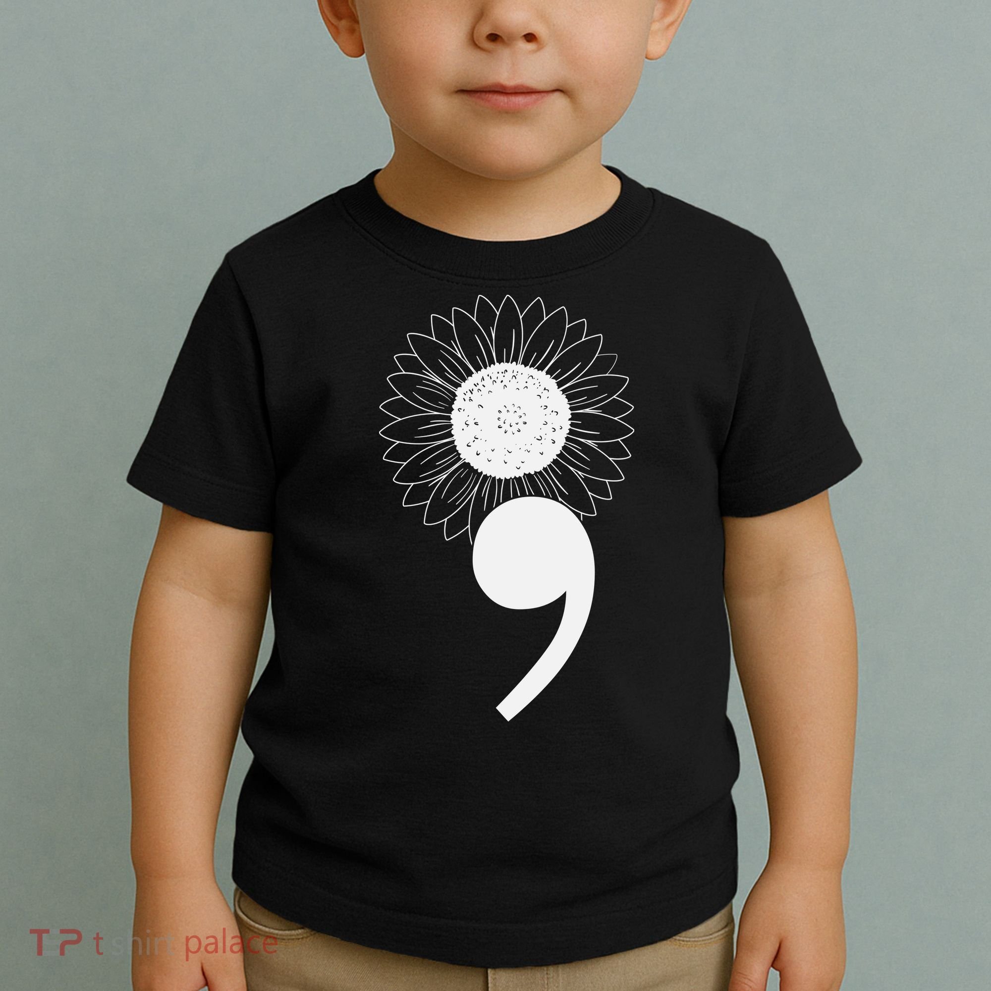 Mental Health Sunflower Semicolon Toddler T-Shirt