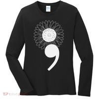 Mental Health Sunflower Semicolon Women's Long Sleeve Shirt thumb 0