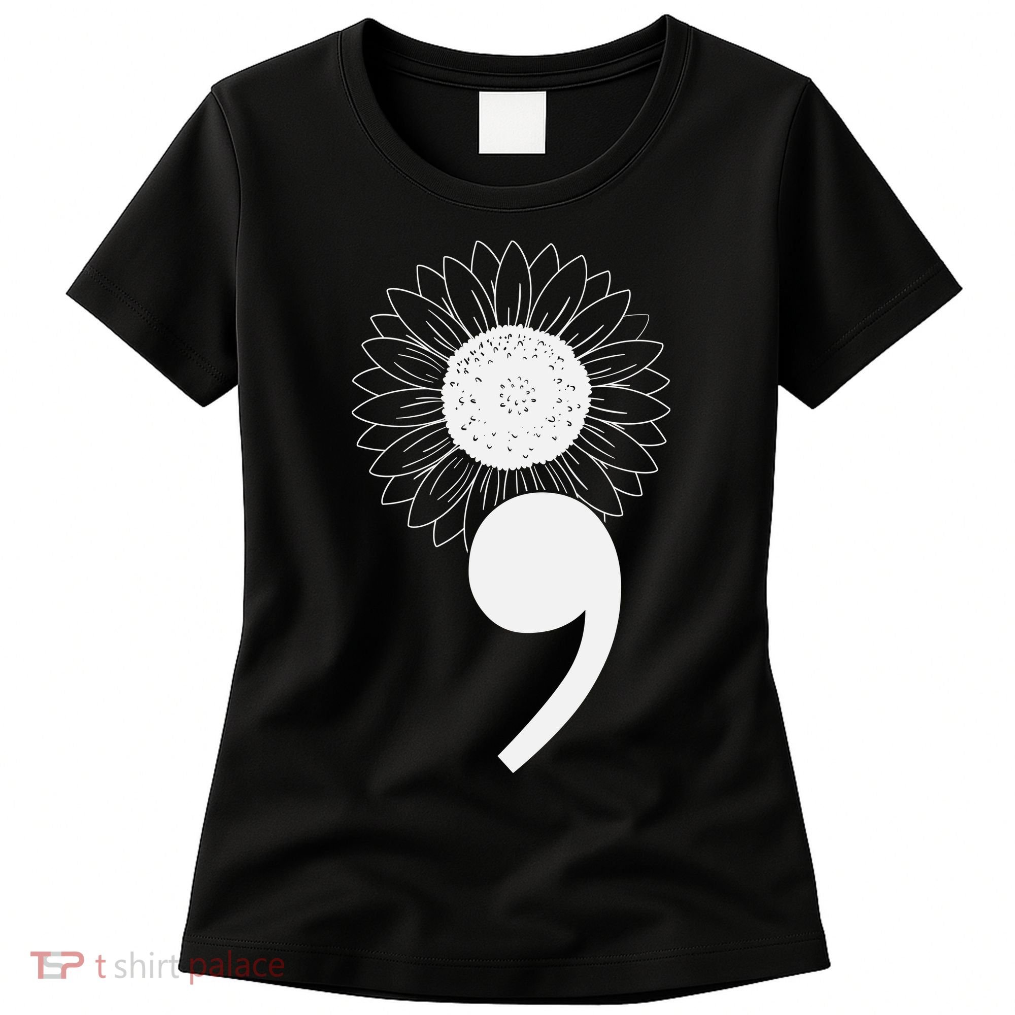 Mental Health Sunflower Semicolon Women's T-Shirt