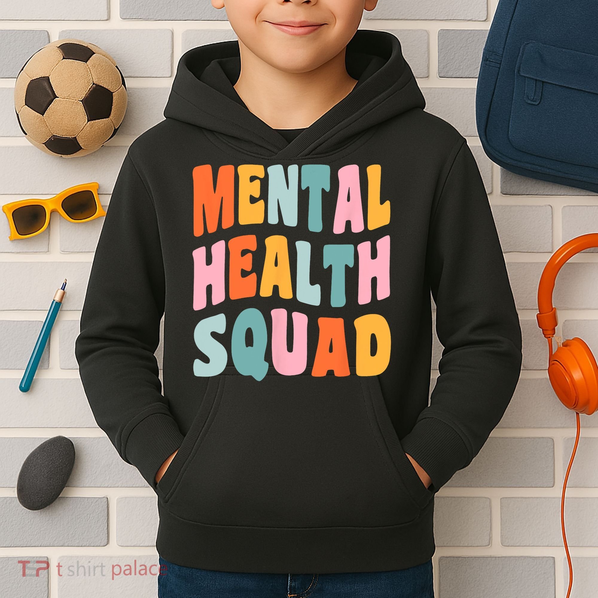 Mental Health Squad Awareness Kids Hoodie