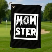 Momster Halloween Spooky Mom Golf Towel thumb 1