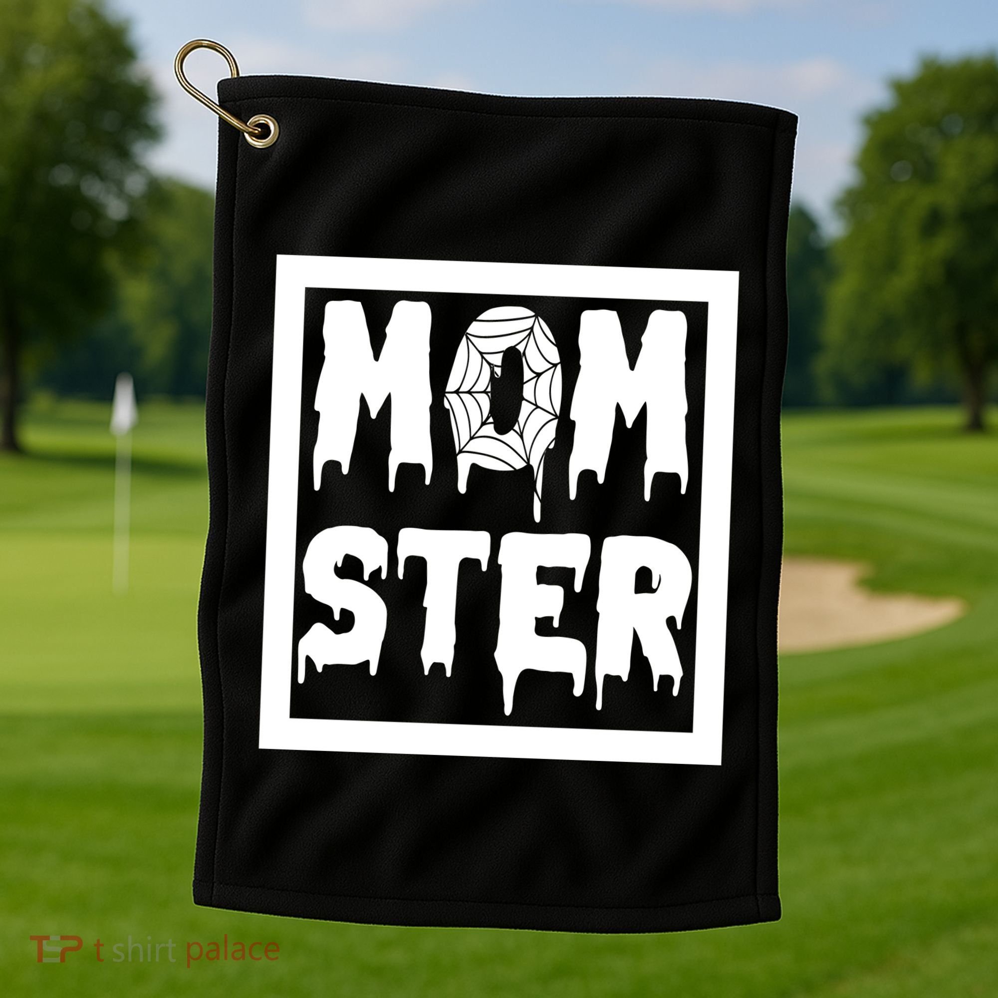 Momster Halloween Spooky Mom Golf Towel