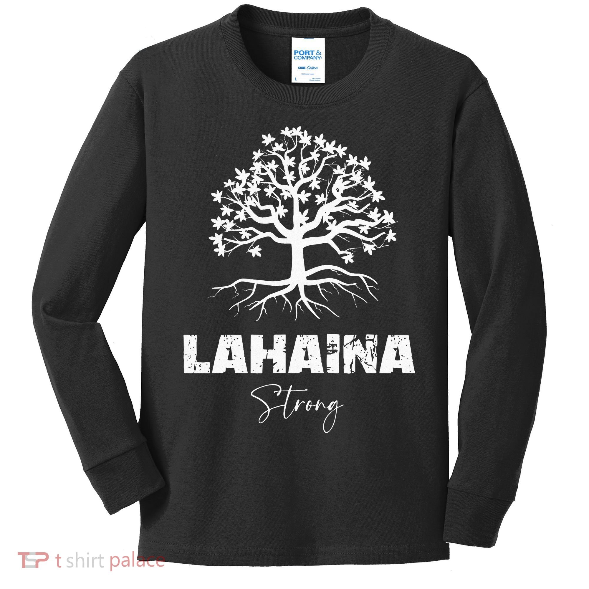 Maui Hawaii Strong Maui Wildfire Lahaina Survivor Kids Long Sleeve Shirt