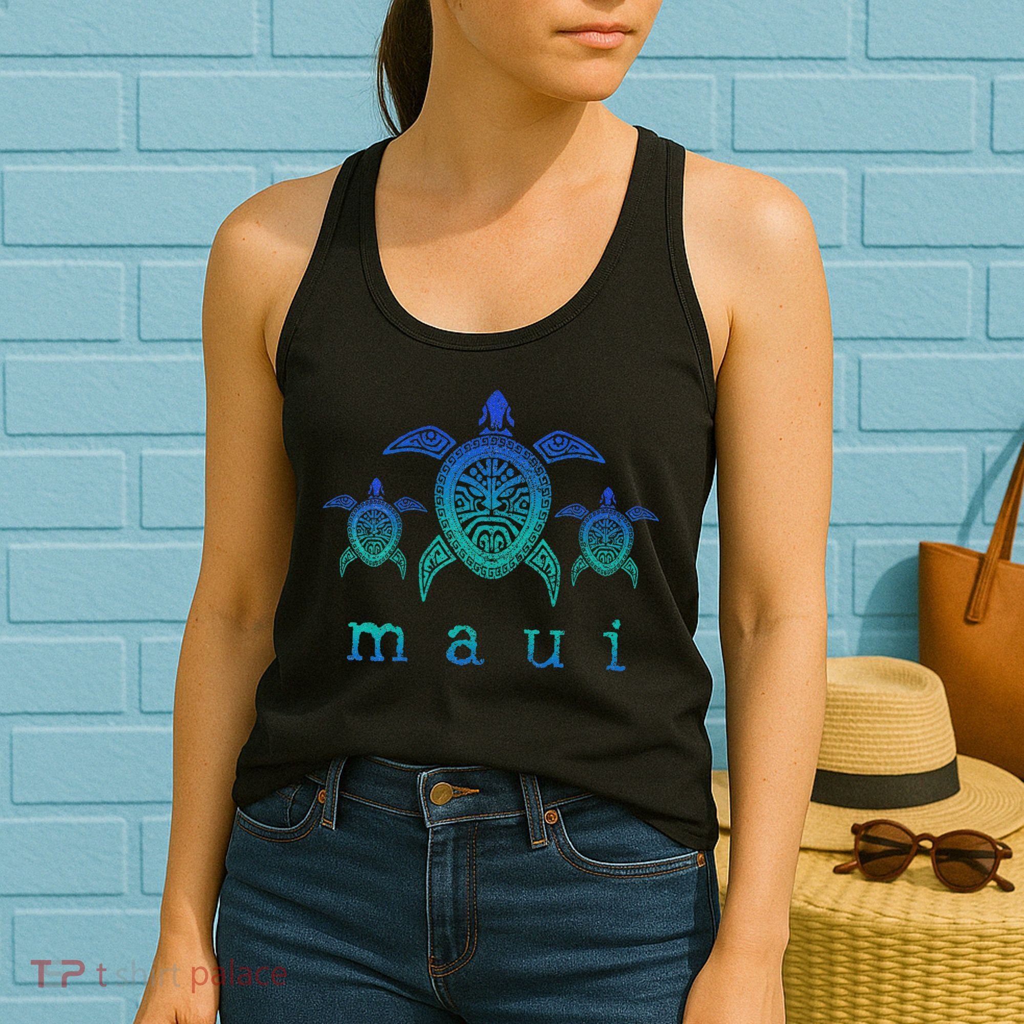 Maui Hawaii Sea Turtles Hawaiian Scuba Diving Souvenir Women's Tank Top