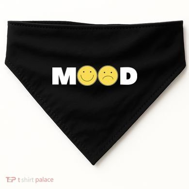 Mood Happy Sad Smile Face USA-Made Doggie Bandana