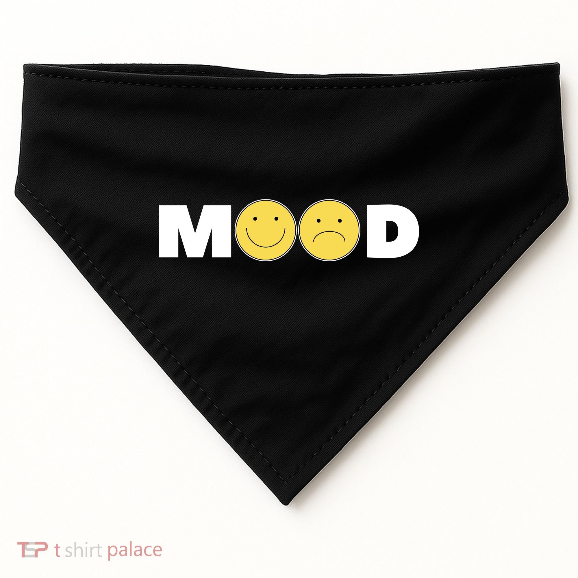 Mood Happy Sad Smile Face USA-Made Doggie Bandana