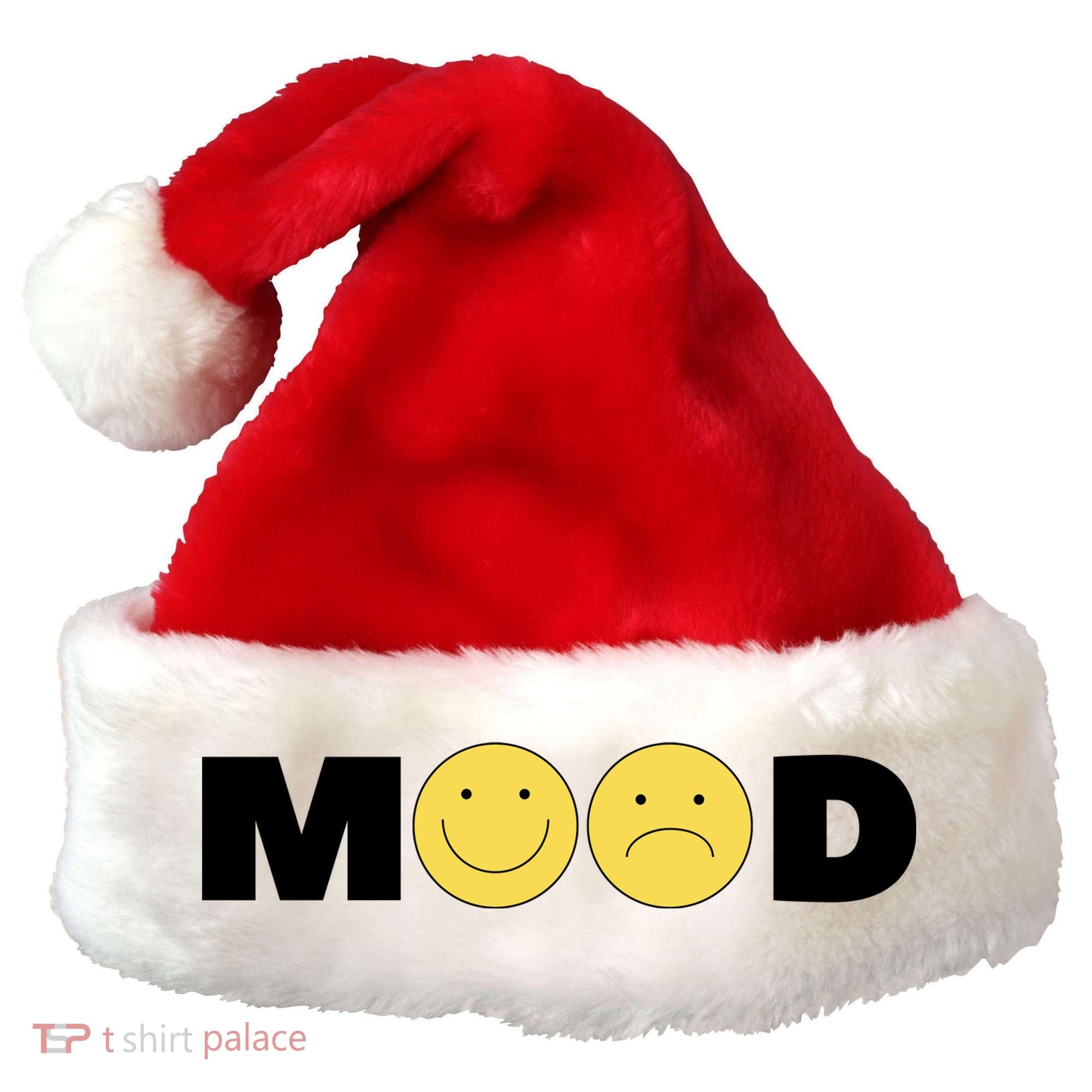 Mood Happy Sad Smile Face Santa Hat