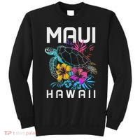 Maui Hawaii Sea Turtle Diving Flower Hawaii Souvenir Sweatshirt thumb 0
