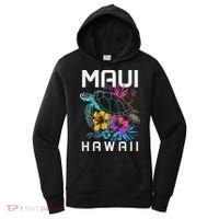 Maui Hawaii Sea Turtle Diving Flower Hawaii Souvenir Women's Hoodie thumb 0