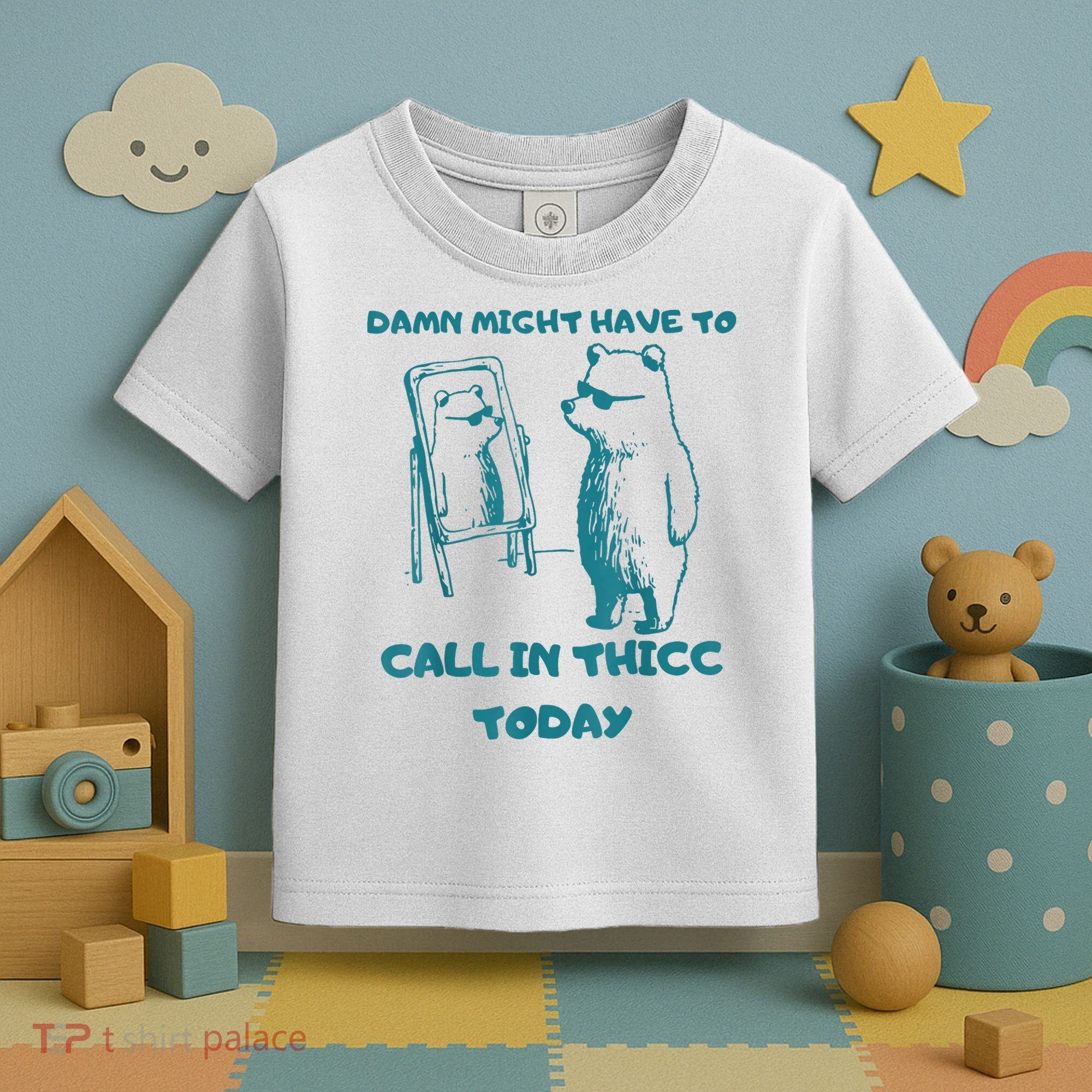 Might Have To Call In Thicc Today Funny Saying Toddler T-Shirt