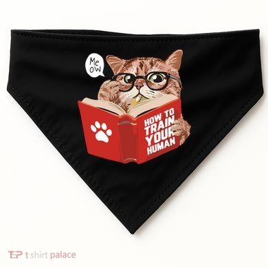 Meow How To Train Your Human Funny Cat USA-Made Doggie Bandana