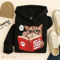 Meow How To Train Your Human Funny Cat Hoodie thumb 4