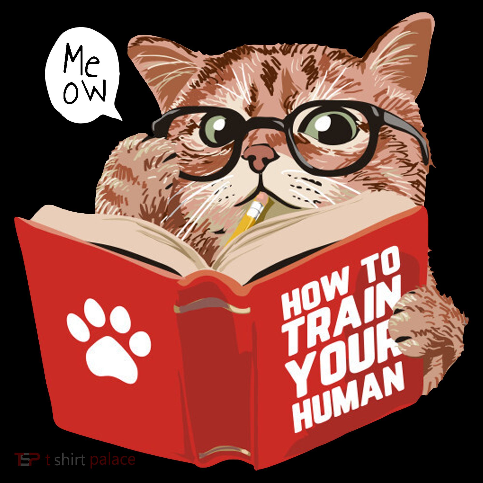 Meow How To Train Your Human Funny Cat Long Sleeve Shirt