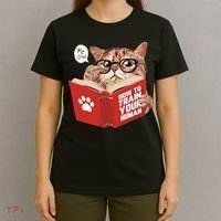 Meow How To Train Your Human Funny Cat T-Shirt thumb 4