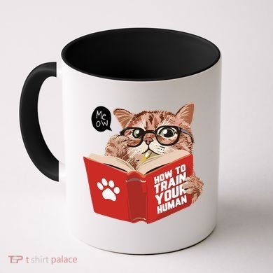 Meow How To Train Your Human Funny Cat Coffee Mug