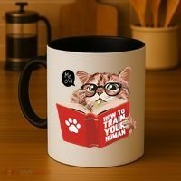 Meow How To Train Your Human Funny Cat Coffee Mug thumb 4