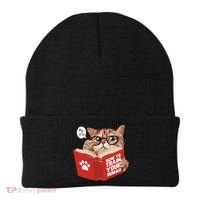 Meow How To Train Your Human Funny Cat Beanie thumb 0