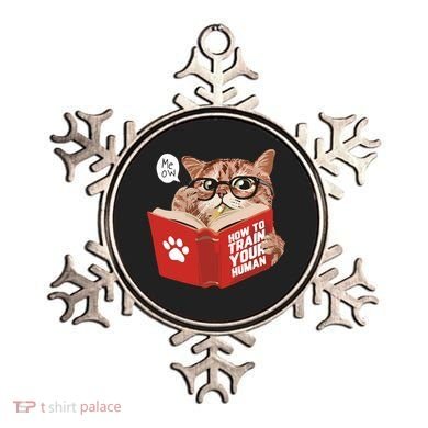 Meow How To Train Your Human Funny Cat Ornament