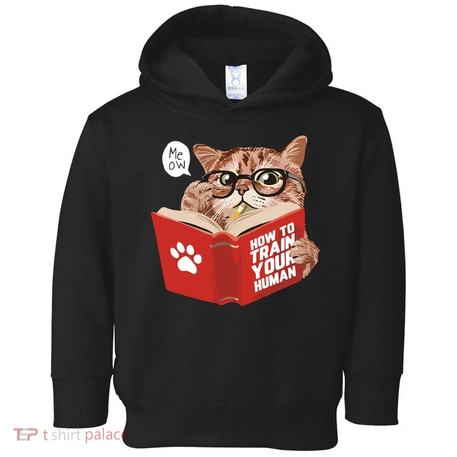 Meow How To Train Your Human Funny Cat Toddler Hoodie