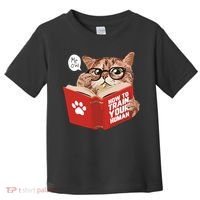 Meow How To Train Your Human Funny Cat Toddler T-Shirt thumb 0