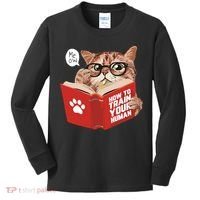 Meow How To Train Your Human Funny Cat Kids Long Sleeve Shirt thumb 0