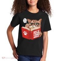 Meow How To Train Your Human Funny Cat Kids T-Shirt thumb 2