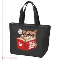 Meow How To Train Your Human Funny Cat Tote Bag thumb 3