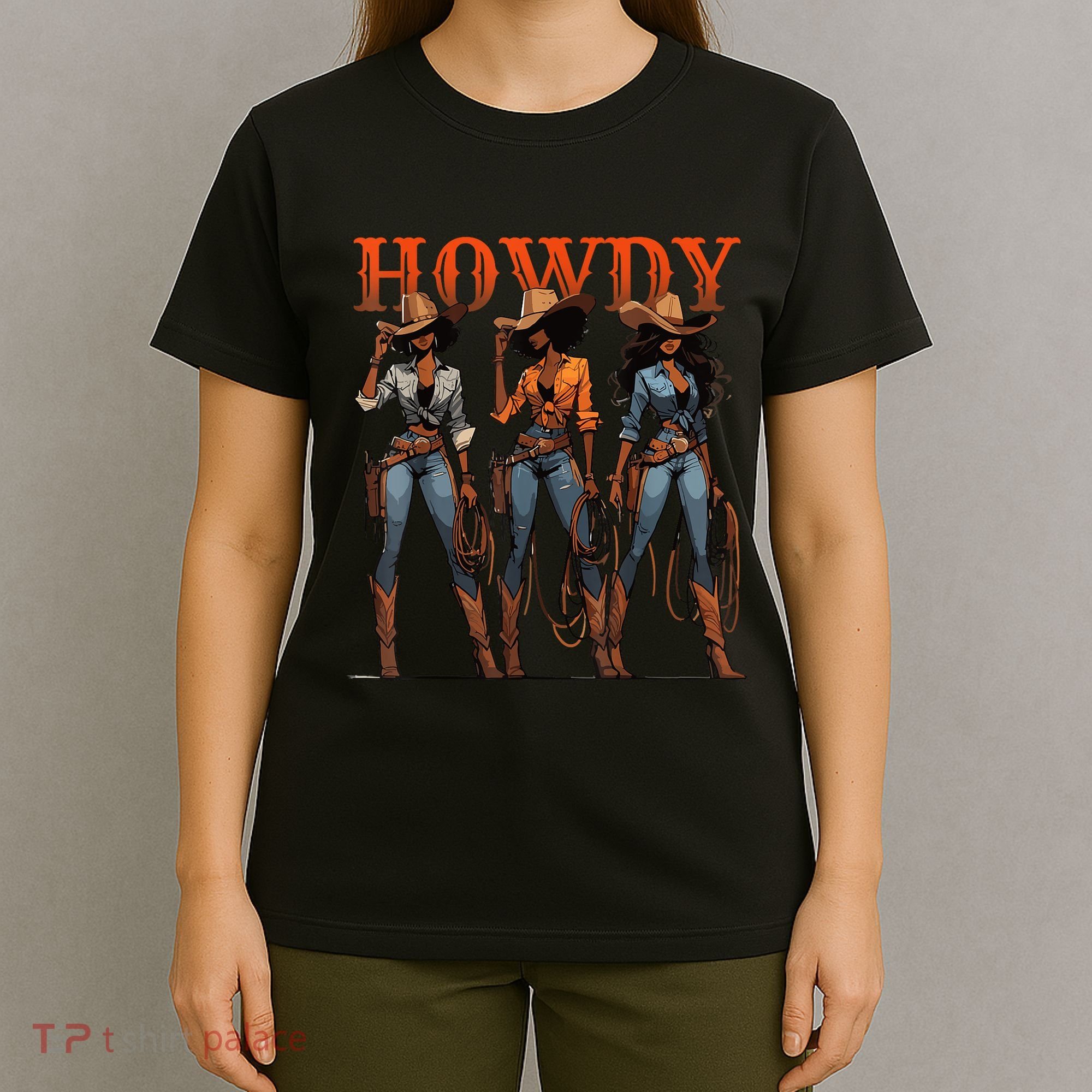 Melanin History Texas Howdy Black Cowgirl Western Rodeo Gift T-Shirt