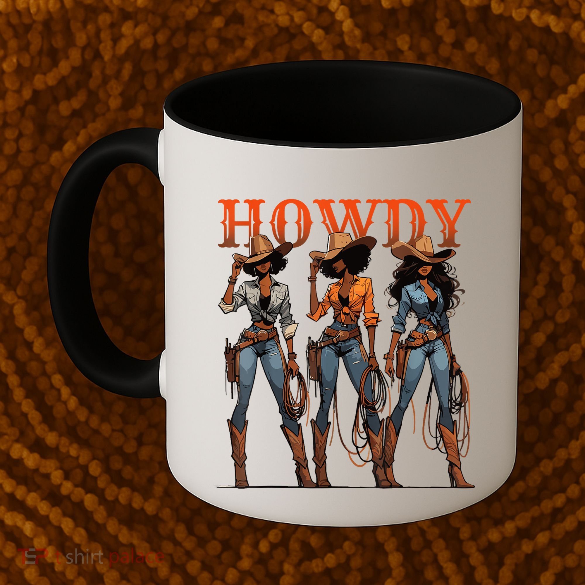Melanin History Texas Howdy Black Cowgirl Western Rodeo Gift Coffee Mug