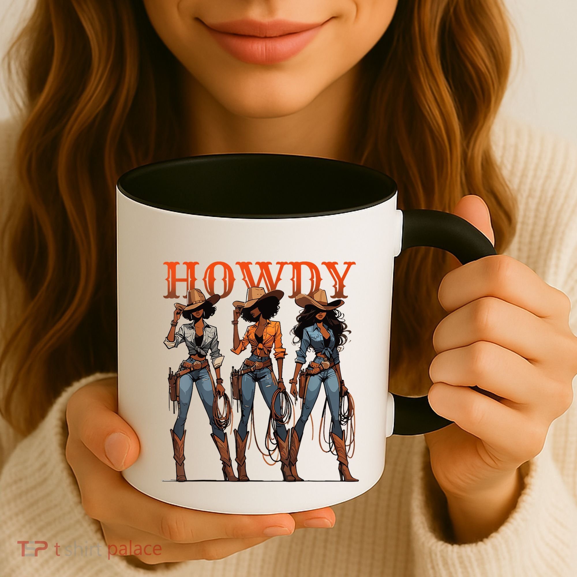 Melanin History Texas Howdy Black Cowgirl Western Rodeo Gift Coffee Mug