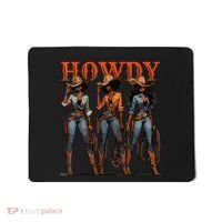 Melanin History Texas Howdy Black Cowgirl Western Rodeo Gift Mousepad thumb 0