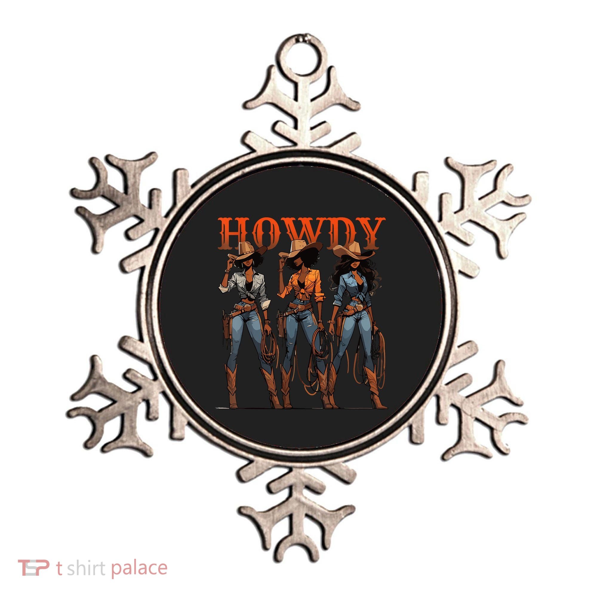 Melanin History Texas Howdy Black Cowgirl Western Rodeo Gift Ornament