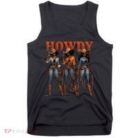 Melanin History Texas Howdy Black Cowgirl Western Rodeo Gift Tank Top thumb 0