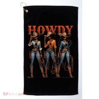 Melanin History Texas Howdy Black Cowgirl Western Rodeo Gift Golf Towel thumb 0