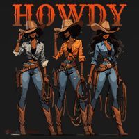 Melanin History Texas Howdy Black Cowgirl Western Rodeo Gift Visor thumb 3