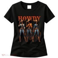Melanin History Texas Howdy Black Cowgirl Western Rodeo Gift Women's T-Shirt thumb 0