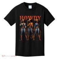 Melanin History Texas Howdy Black Cowgirl Western Rodeo Gift Kids T-Shirt thumb 0